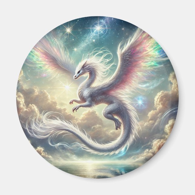 White Dragon Magnet (Front)