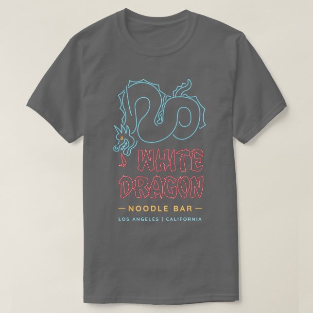 White Dragon Noodle Bar Vintage T-Shirt (Design Front)