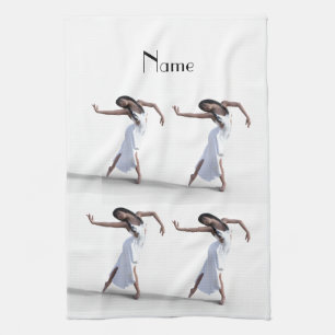 White Dress Dancer Thunder_Cove Balloon Tea Towel
