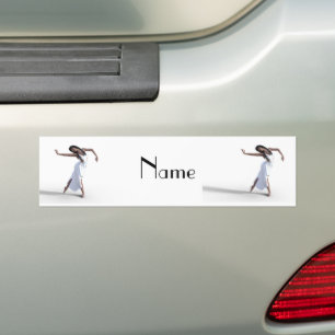 White Dress Dancer Thunder_Cove   Bumper Sticker