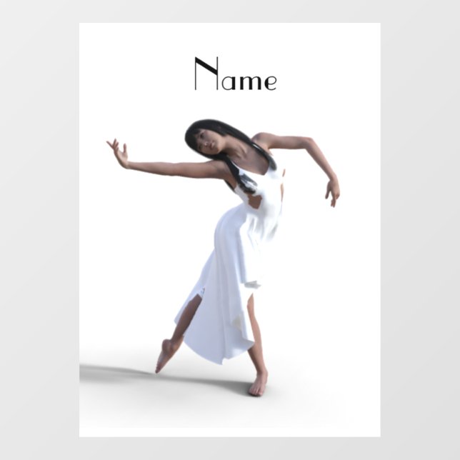 White Dress Dancer Thunder_Cove    Window Cling (Sheet)