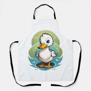 white-duck apron