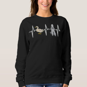 White Duck Bedlington Terrier Heartbeat Dog Sweatshirt