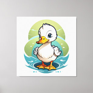 white-duck canvas print