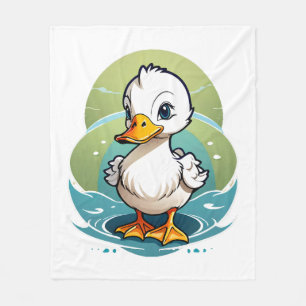 white-duck fleece blanket