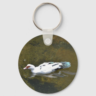 White Duck Key Ring