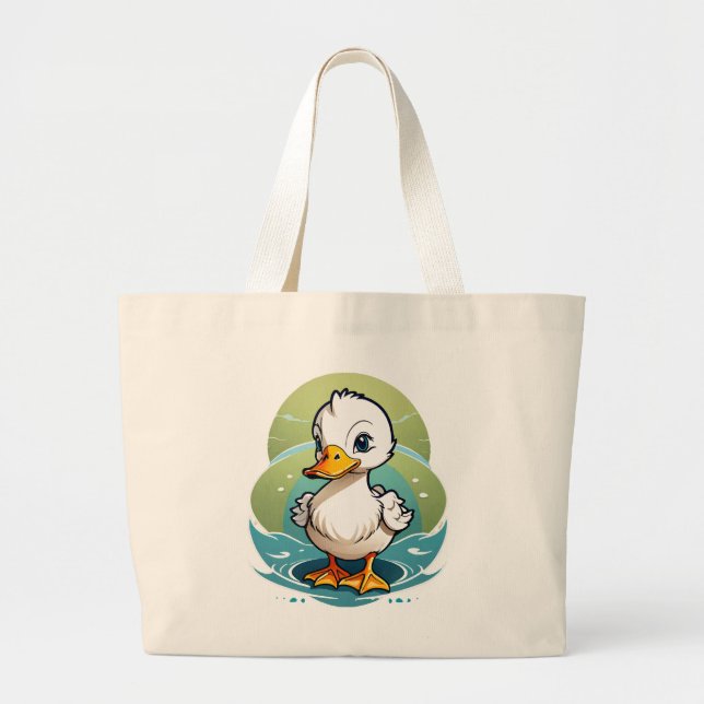 white-duck large tote bag (Front)