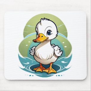 white-duck mouse mat