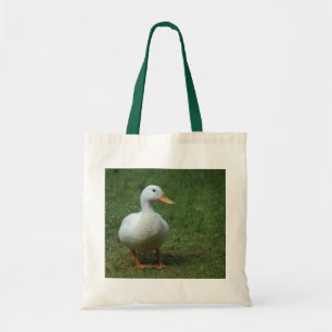 White Duck on White/Green Bag