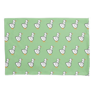 White Duck Pattern Pillowcase