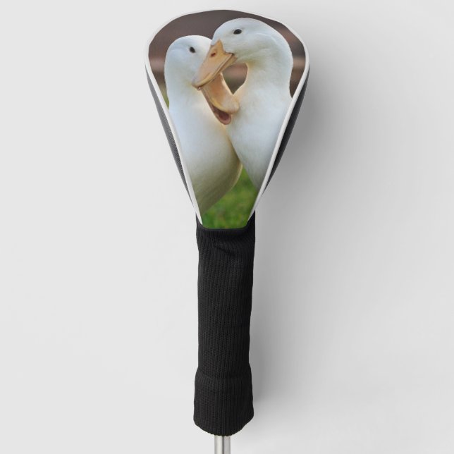 White Ducks Lovers Golf Head Cover (Front)