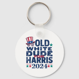 White Dude For Kamala-harris First Female Presiden Key Ring
