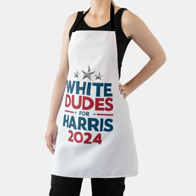 White Dudes For Harris-2024 Election Apron (Insitu)