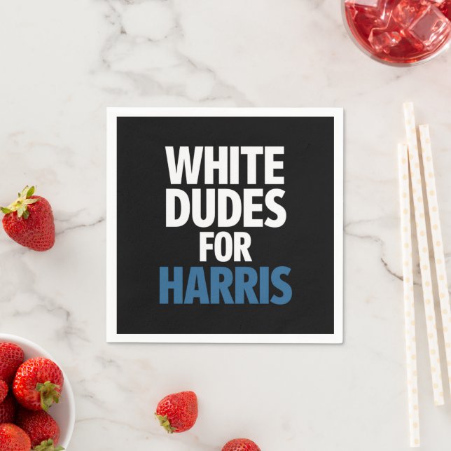 White Dudes For Harris Kamala Harris 2024 Election Napkin (Insitu)