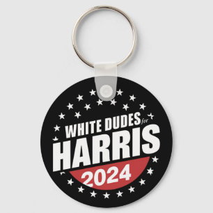 White Dudes For Kamala Harris 2024 Election Key Ring