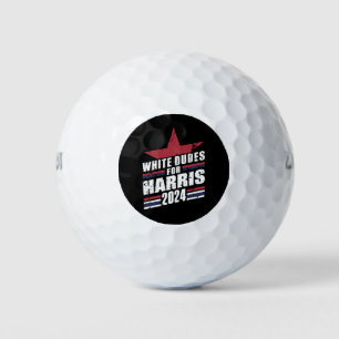 White Dudes For Kamala Harris 2024 Golf Balls