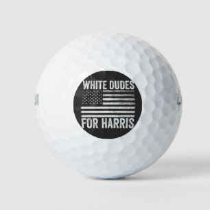 White Dudes For Kamala Harris 2024 Golf Balls