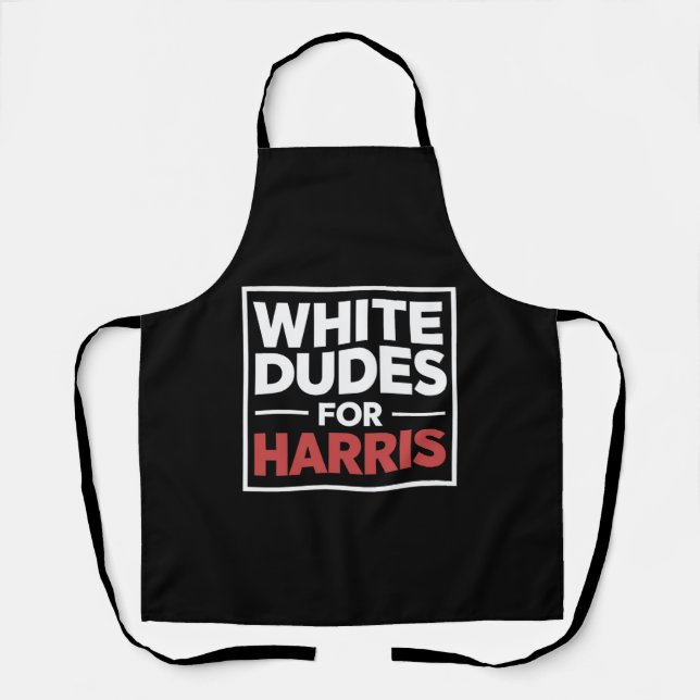 White Dudes For Kamala-Harris For 2024 President Apron (Front)