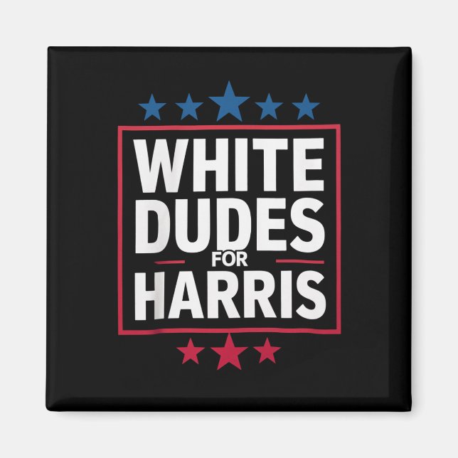 White Dudes For Kamala Harris For President 2024  Magnet (Front)