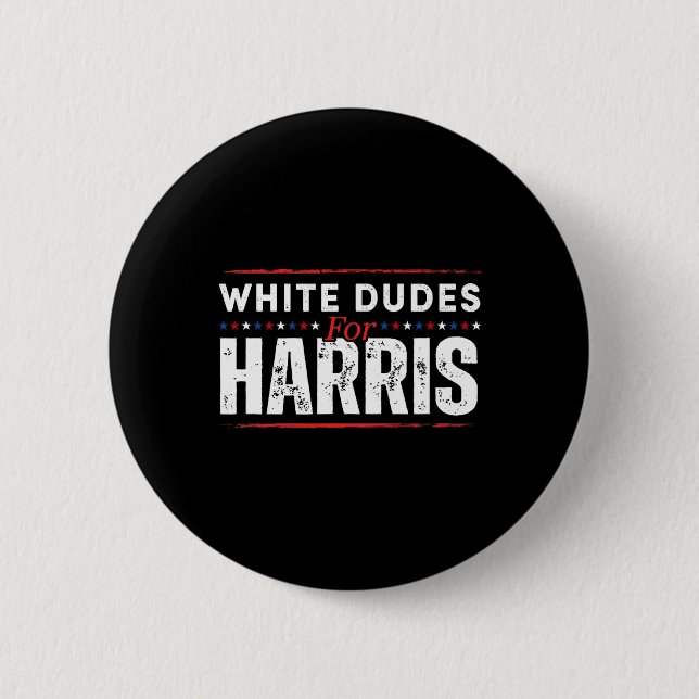 White Dudes For Kamala Harris Mens  6 Cm Round Badge (Front)