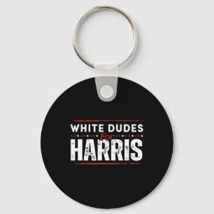 White Dudes For Kamala Harris Mens  Key Ring