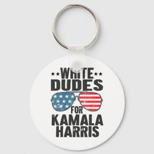 White Dudes For Kamala Harris Sungles Usa Key Ring