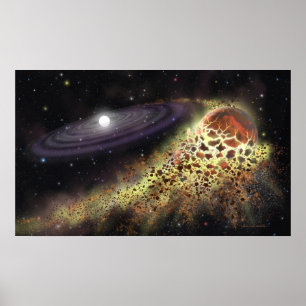 White Dwarf Shredding a Planet Poster