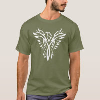 White Eagle Aquila Tribal Tattoo Design T-shirt