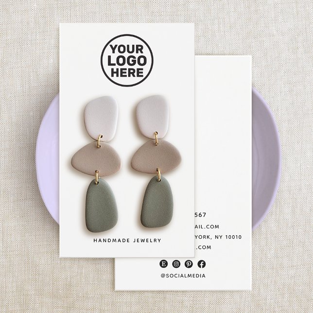 White Earring  Add Logo Display Holder (Creator Uploaded)