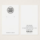 White Earring Add Logo Display Holder