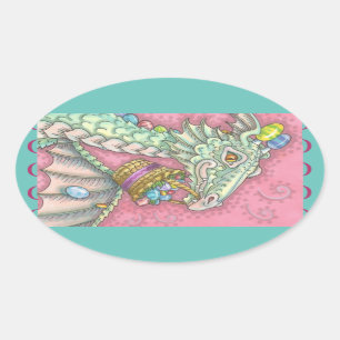 WHITE EASTER EGG DRAGON FANTASY STICKERS Sheet