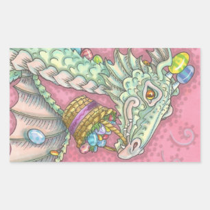 WHITE EASTER EGG DRAGON FANTASY STICKERS Sheet