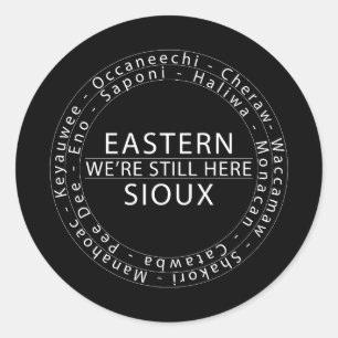 White Eastern Sioux WSH Sticker (Round)