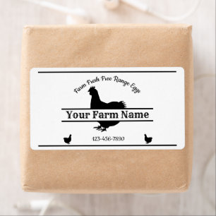 White Egg Carton Label Chicken Farmhouse