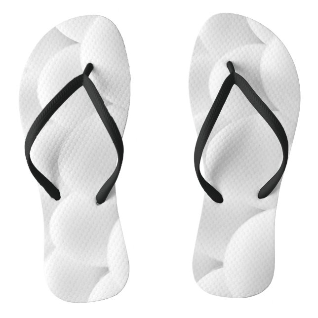 White Eggs Shells Funny Custom Created Flip Flops (Footbed)