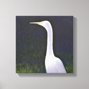 White Egret Canvas Print