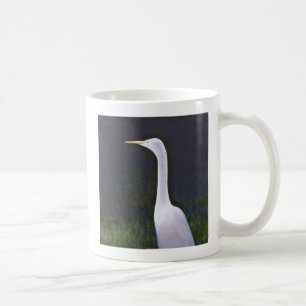 White Egret Coffee Mug