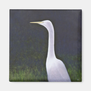 White Egret Magnet