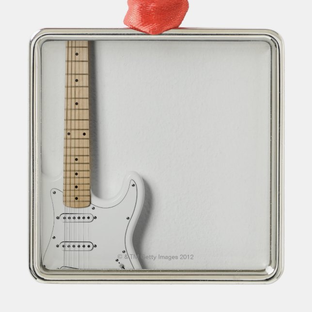 White Electric Guitar 3 Metal Tree Decoration (Front)