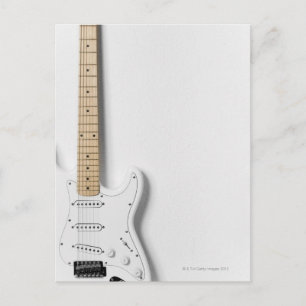 White Electric Guitar 3 Postcard