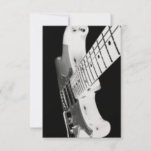 White Electric Guitar Card