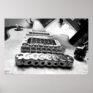 White electric guitar poster
