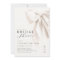 White Elegant Bow Bridal Shower Invitation