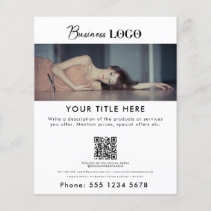 White Elegant Business Promotional Simple Photo Flyer