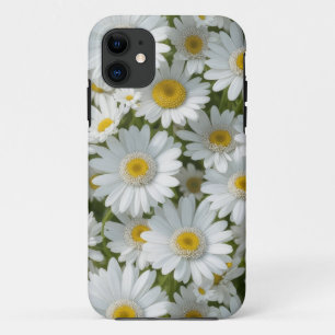 White Elegant Daisies Phone Case