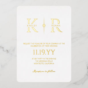 White Elegant Flare Monogram Wedding