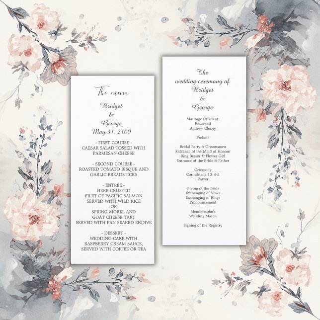 white elegant minimal wedding programme (Creator Uploaded)