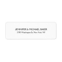 White Elegant Minimalist Plain Modern Family Name
