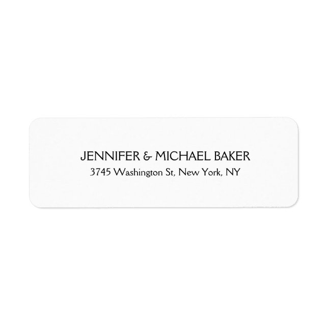 White Elegant Minimalist Plain Modern Family Name (Front)