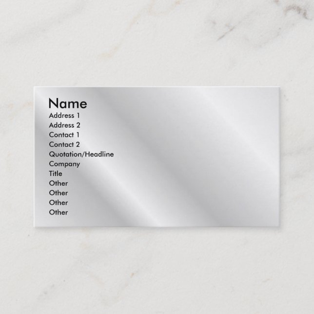 White Elegant Profile Card (Front)